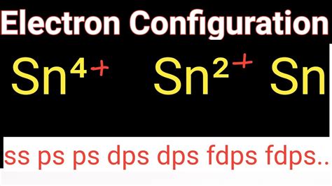 electronic configuration of tin|Electron Configuration for Sn, Sn 2+, and Sn 4+ .
